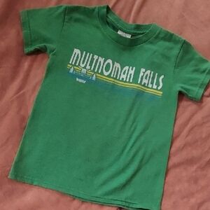 Multnomah Falls Green Kids T-Shirt